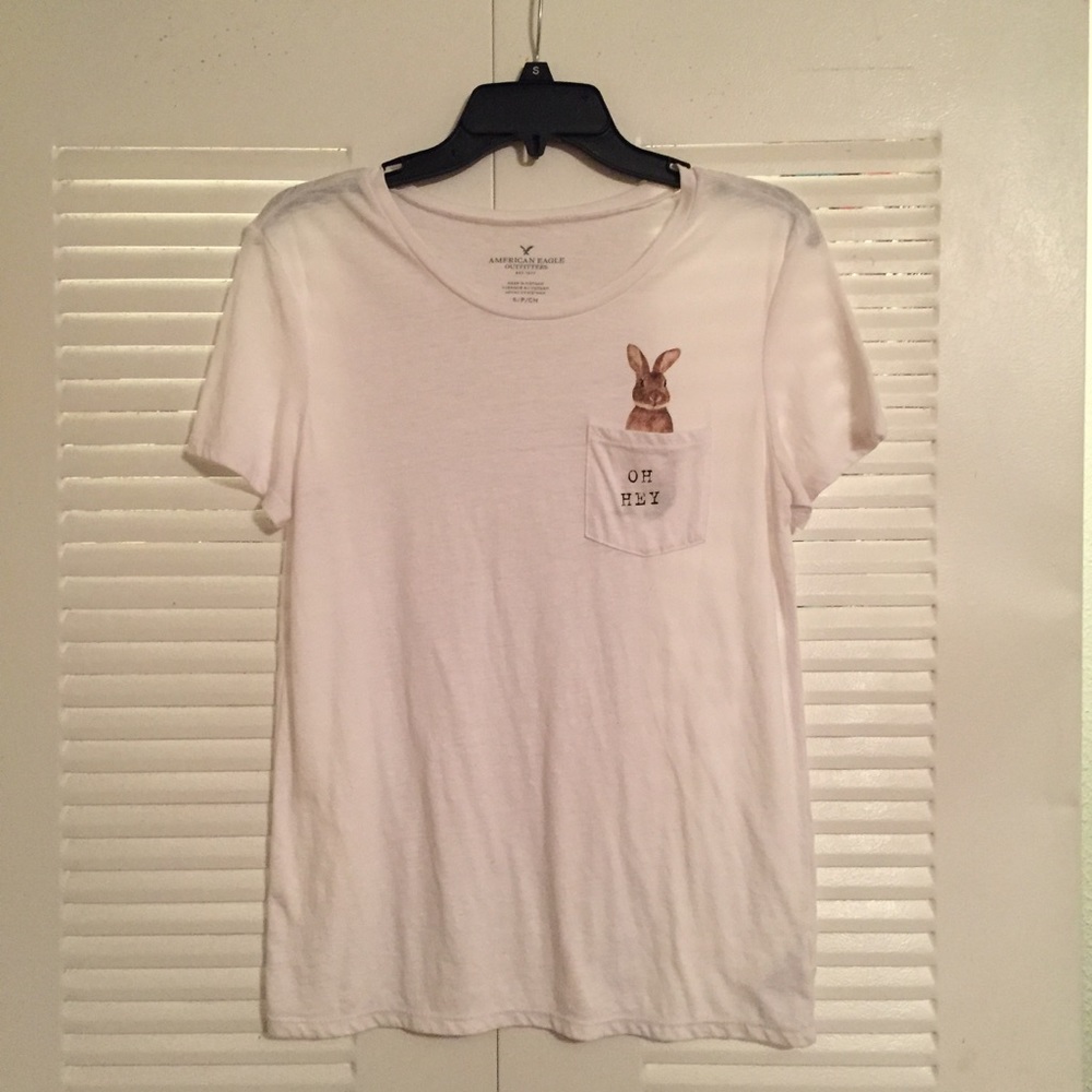 American Eagle bunny pocket tee
